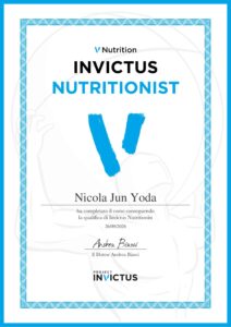 Attestato Invictus Nutritionist