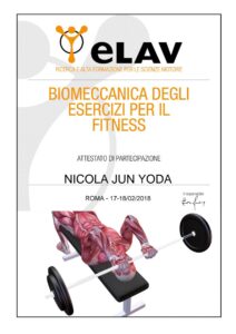 Attestato Biomeccanica degli esercizi