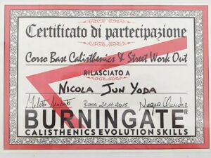 Attestato Corso Base Calisthenics & Street Workout