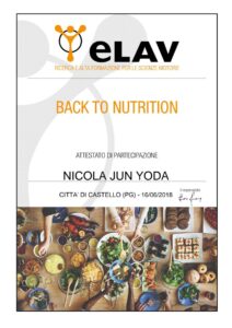 Attestato Back to Nutrition