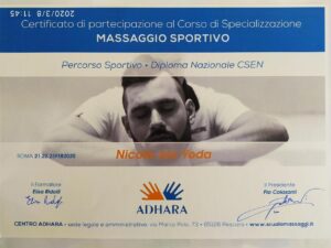 Attestato Massaggio sportivo