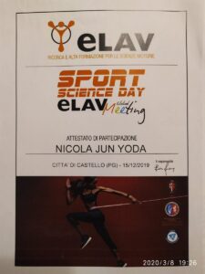 Attestato Sport Science Day, Global Meeting