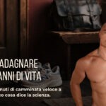 Nicola Yoda accanto al titolo Come guadagnare quasi 2 anni di vita, copertina dell’articolo su attività fisica e longevità