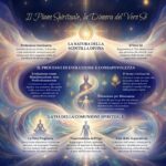 Infografica sul piano spirituale nel Cerchio Firenze 77: la Scintilla Divina, il diapason di cristallo e il seme che germoglia